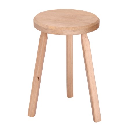 Tabouret rond bois 3 pieds