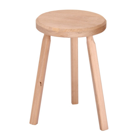 Tabouret rond bois 3 pieds