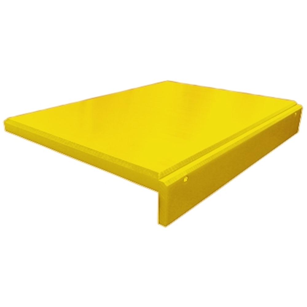 Planche à découper à rebord 60x40 cm en polyéthylène jaune - Tom Press
