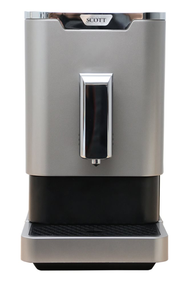 Machine à café expresso broyeur à grains compacte et silencieuse Scott  Slimissimo Silver - Tom Press