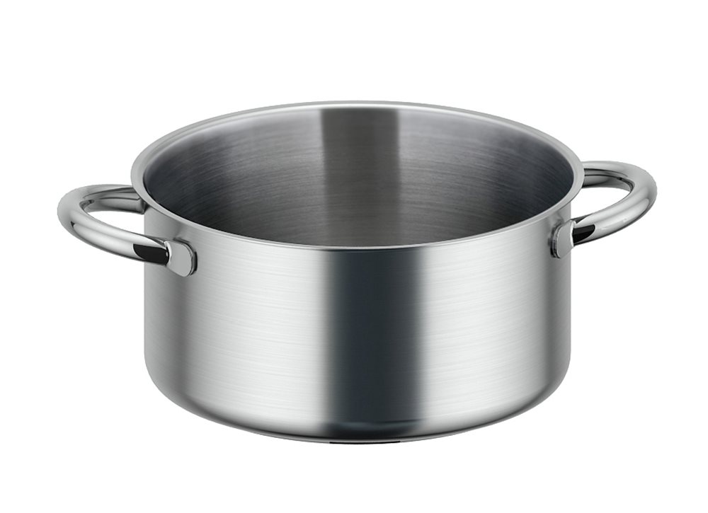 Poêle de Cuisine Professionnelle en Acier Inoxydable, Aluminium et Cuivre -  Ø 28 cm - 2,6 litres
