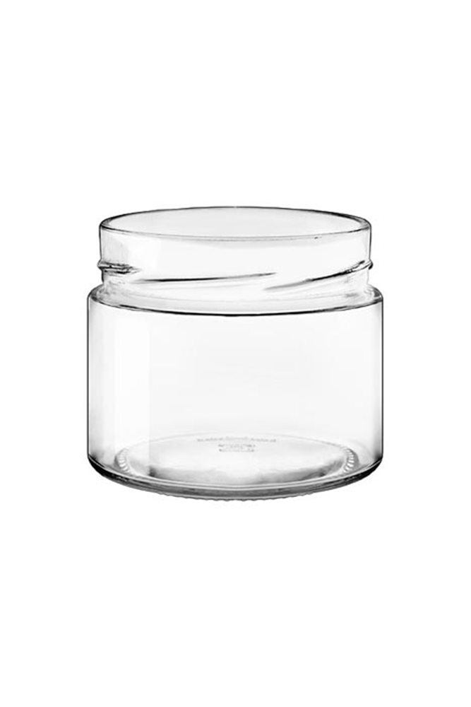 Bocal verre carré de 314 ml à capsule avec jupe haute 66 mm par 24 - Tom  Press