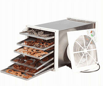 Déshydrateur à tunnel en inox 6 plateaux