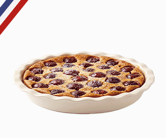 Plat à clafoutis céramique blanc Argile Emile Henry